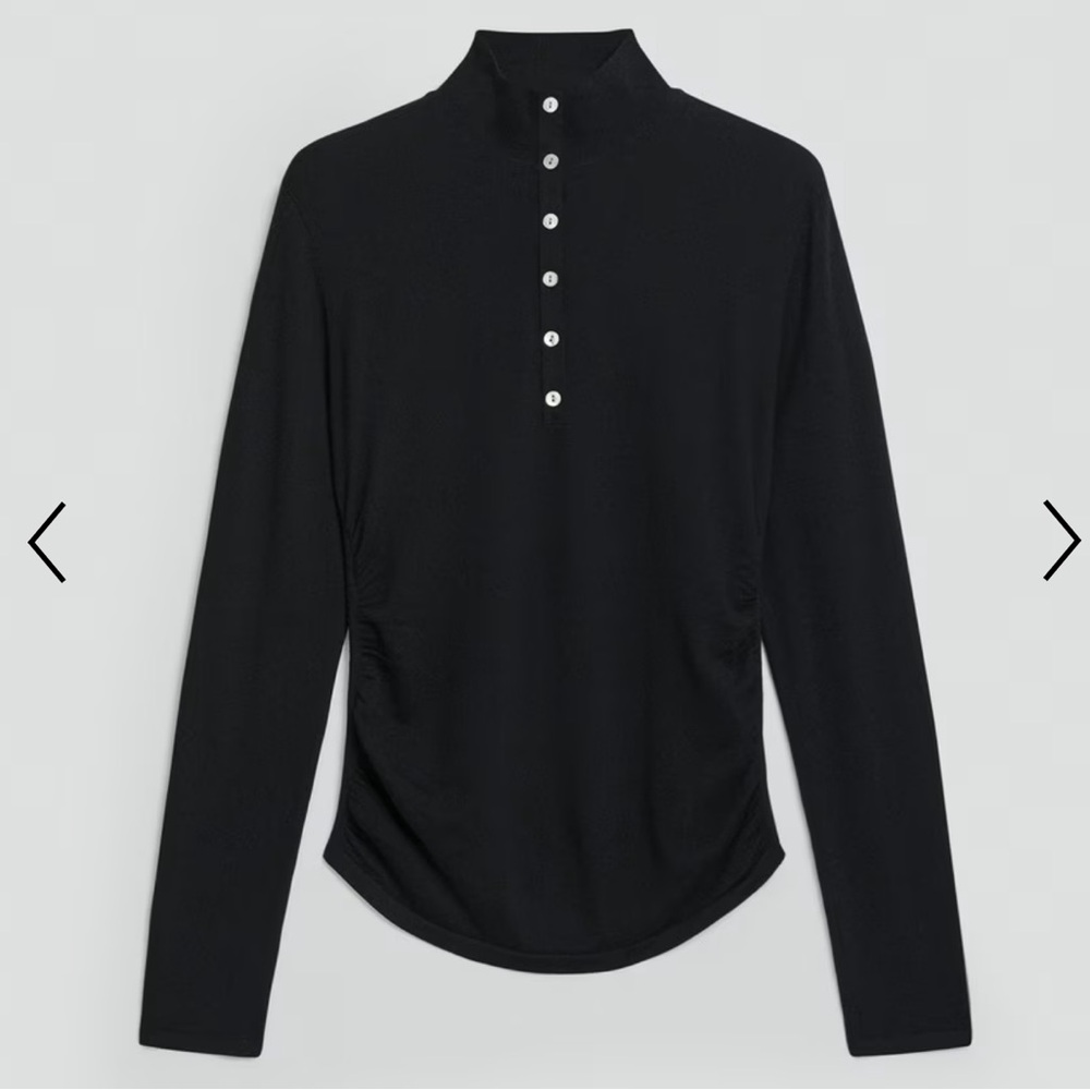 NWT THEORY Lightweight Wool Henley Top